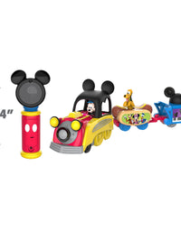 Mickey Mouse Disney Junior Funhouse Light The Way Train, Musical Toy Train Set with Controller, Preschool, Amazon Exclusive , by Just Play
