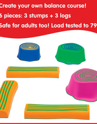 edxeducation Step-a-Trail - 6 Piece Obstacle Course for Kids - Indoor and Outdoor - Build Coordination and Confidence - Physical and Imaginative Play
