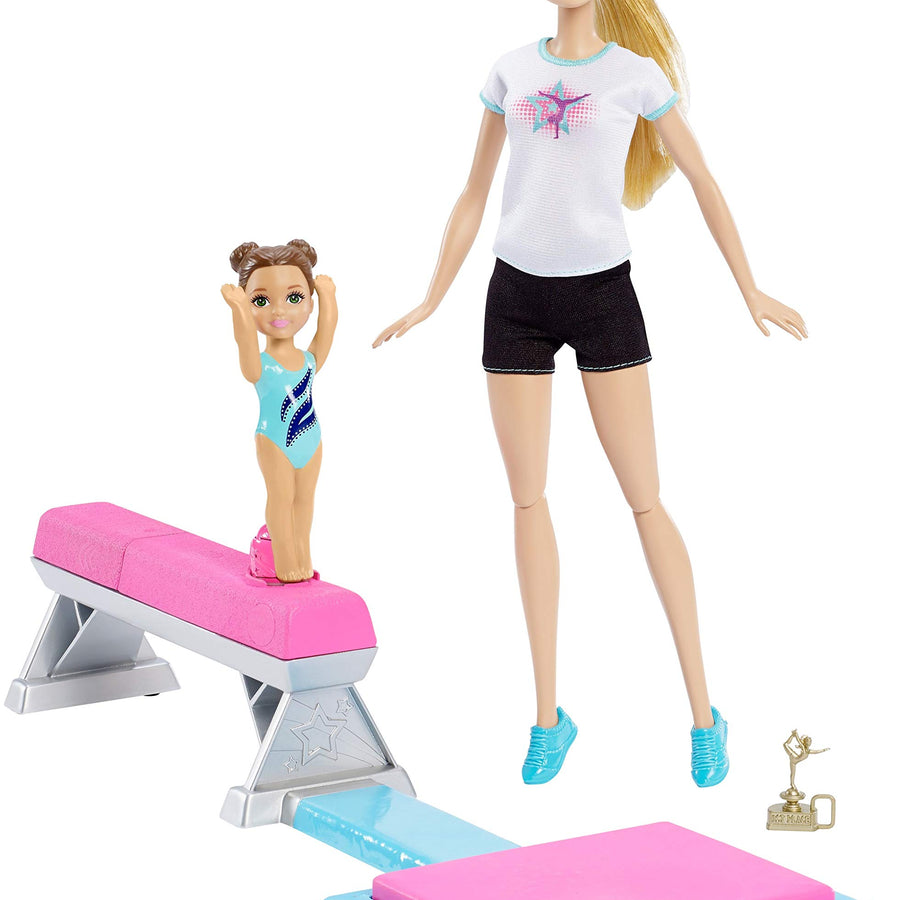 Barbie and Toddler Student Flippin Fun Gymnastics Dolls [Amazon Exclusive]
