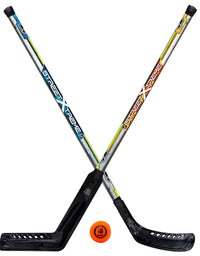 Franklin Sports Youth Street Hockey Set - Includes 2 Street Hockey Sticks and 1 Street Hockey Ball - Official NHL Licensed Product - Perfect Hockey Starter Set for Kids
