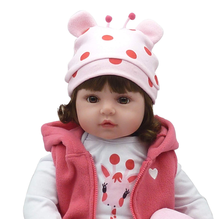 Reborn Baby Dolls, Realistic Newborn Baby Dolls, 18 inch Silicone Real Toddler Girl Lifelike