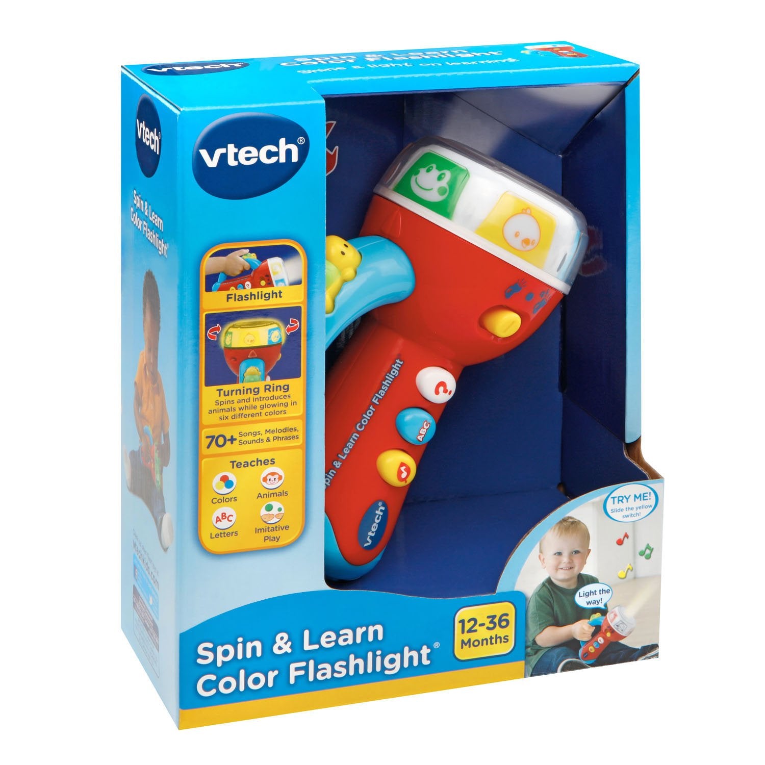 VTech Spin & Learn Color Flashlight, Red