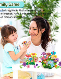 Byserten Gifts for 3-6 Year Old Girls Flower Garden Building Set 98 PCS Arts and Crafts for Girls 11 Colors Birthday Gifts Christmas
