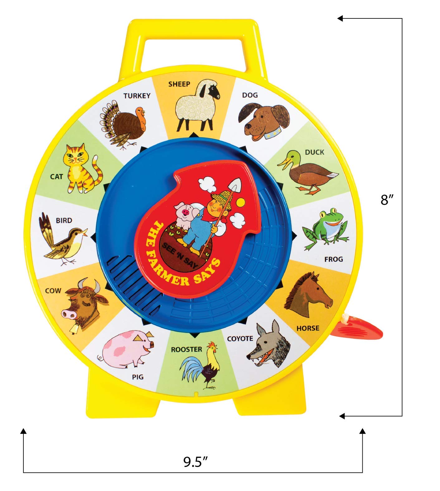 Basic Fun Fisher Price Classic Toys - The Farmer Says See 'N Say - Great Pre-School Gift for Girls and Boys, multi