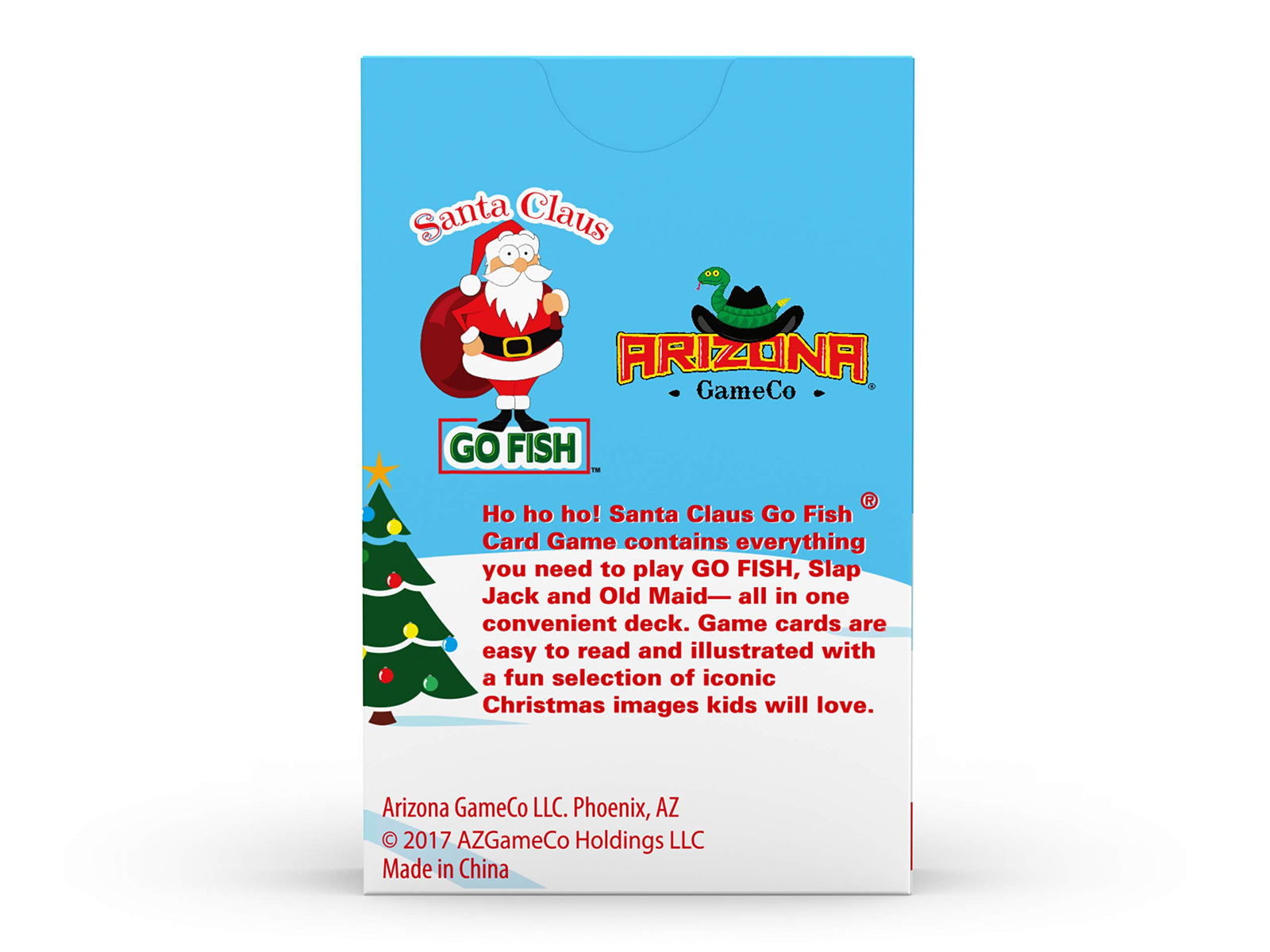 Santa Claus GO Fish, a Christmas Card Game for Kids (GO Fish, Old Maid, and Slap Jack), Play 3 Classic Kids Games Using ONE Holiday Themed Deck, Ideally Sized for Use as Stocking Stuffers