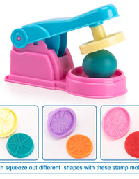 Maykid Play Dough Tools Set for Kids, 50pcs PlayDough Toys Includes Dough Accessory Molds Rollers Cutters Scissors and Storage Bag
