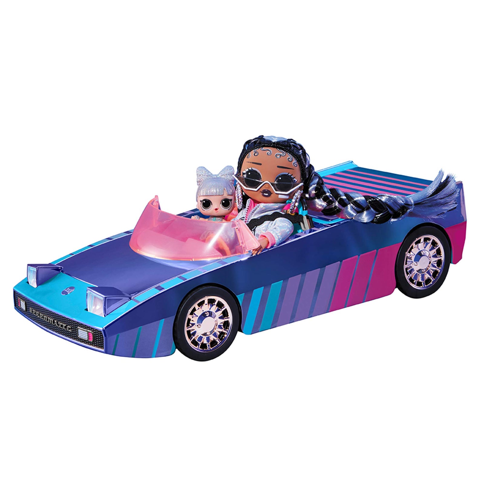 LOL Surprise Dance Machine Car with Exclusive Doll, Surprise Pool and Dance Floor, Multicolor and Magic Blacklight, for Kids