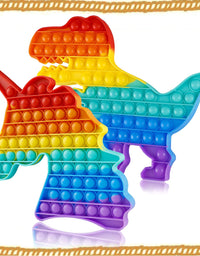 IGINOA 4 Packs Pop Poop Fidget Toy, Animal Sensory Anxiety Stress Relief Satisfying ADHD Cheap Bubble Figetget Po Popper Figit Set, Fidgettoys Poppop Gift

