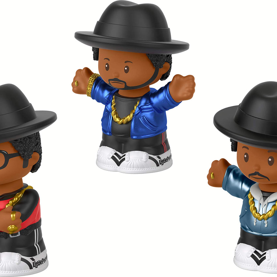 Fisher-Price Little People Collector Run DMC, Set of 3 Figures Styled Like The Iconic Hip Hop Group for Fans Ages 1-101 [Amazon Exclusive]