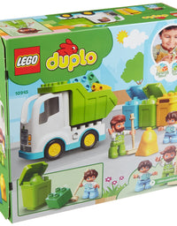 LEGO DUPLO Town Garbage Truck and Recycling 10945 Educational Building Toy; Recycling Truck for Toddlers and Kids; New 2021 (19 Pieces)
