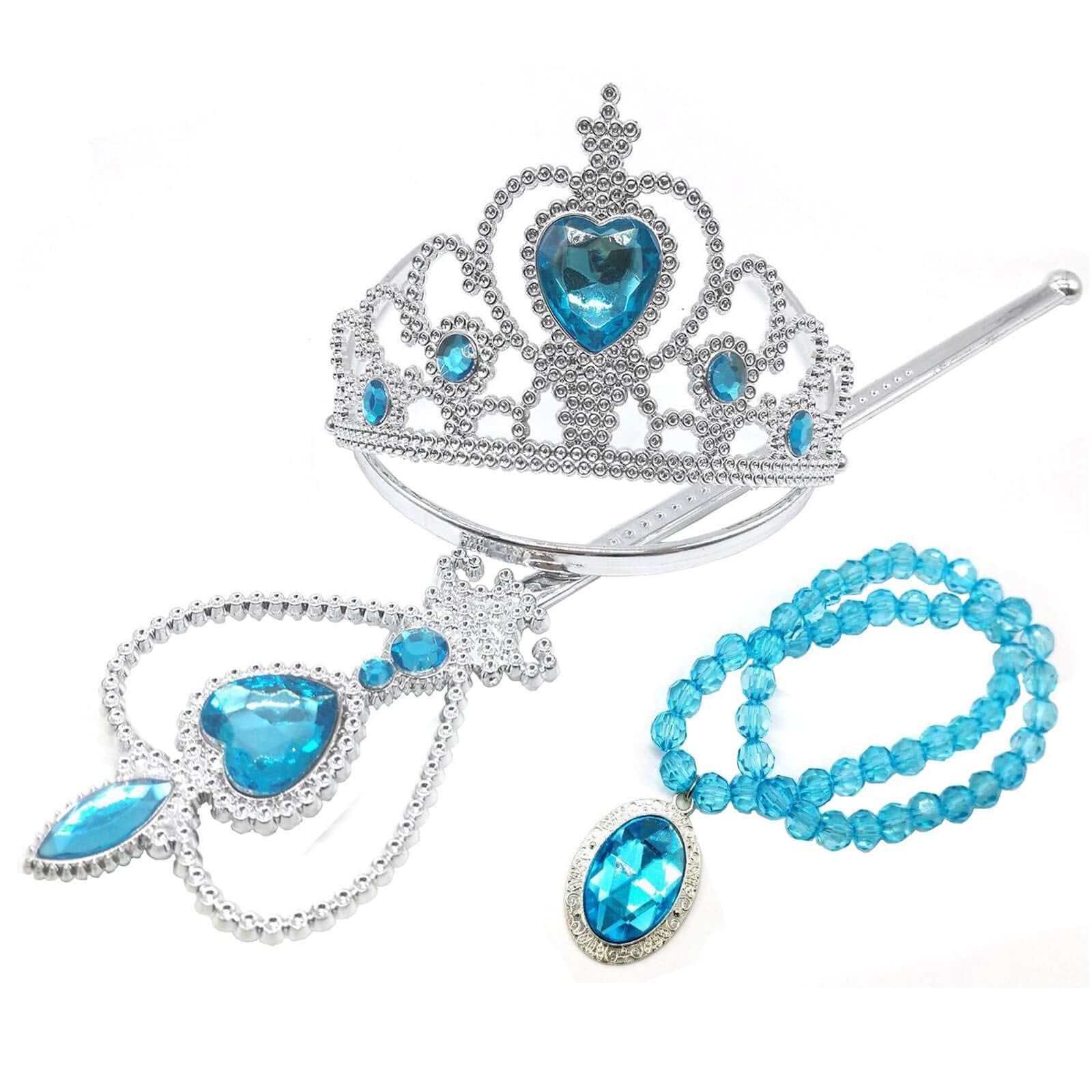 Orgrimmar Princess Dress Up Accessories Gloves Tiara Crown Wand Necklaces Presents for Kids Girls