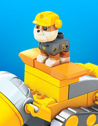 Mega Bloks PAW Patrol Rubble's City Construction Truck, Building Toys for Toddlers (17 Pieces)
