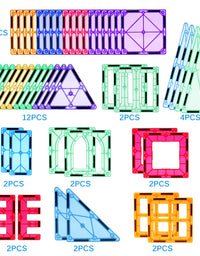 Magnetic Tiles Building Blocks STEM Magnet Blocks Toys for 3+ Year Old Boys and Girls,Educational Toy Gifts for Toddlers Kids Develop Children's Ability to Observe,Imagine,Practice.
