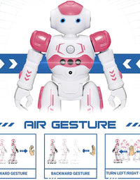 KingsDragon RC Robot Toys for Kids, Gesture & Sensing Programmable Remote Control Smart Robot for Age 3 4 5 6 7 8 Year Old Boys Girls Birthday Gift Present
