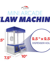 Mini Claw Machine For Kids – The Claw Toy Grabber Machine is Ideal for Children and Parties, Fill with Small Toys and Candy – Claw Machines Feature LED Lights, Loud Sound Effects and Coins
