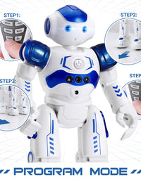 KingsDragon RC Robot Toys for Kids, Gesture & Sensing Programmable Remote Control Smart Robot for Age 3 4 5 6 7 8 Year Old Boys Girls Birthday Gift Present
