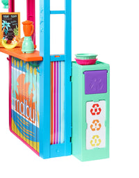 Barbie Loves The Ocean Beach Shack Playset with 18+ Accessories, Made from Recycled Plastics, Gift for 3 to 7 Year Olds
