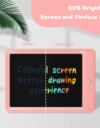 Bravokids Toys for 3-6 Years Old Girls Boys, LCD Writing Tablet 10 Inch Doodle Board, Electronic Drawing Tablet Drawing Pads, Educational Birthday Gift for 3 4 5 6 7 8 Years Old Kids Toddler (Pink)
