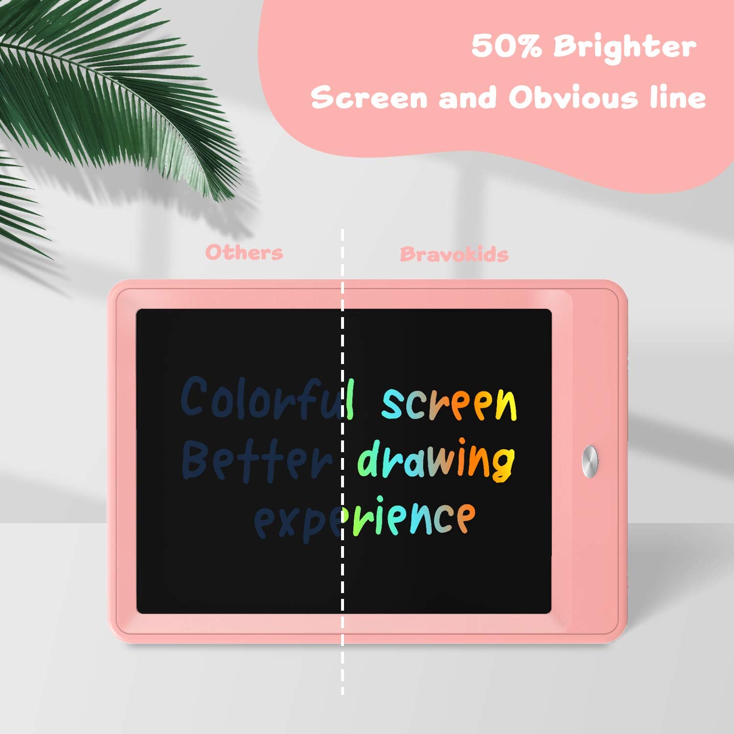 Bravokids Toys for 3-6 Years Old Girls Boys, LCD Writing Tablet 10 Inch Doodle Board, Electronic Drawing Tablet Drawing Pads, Educational Birthday Gift for 3 4 5 6 7 8 Years Old Kids Toddler (Pink)