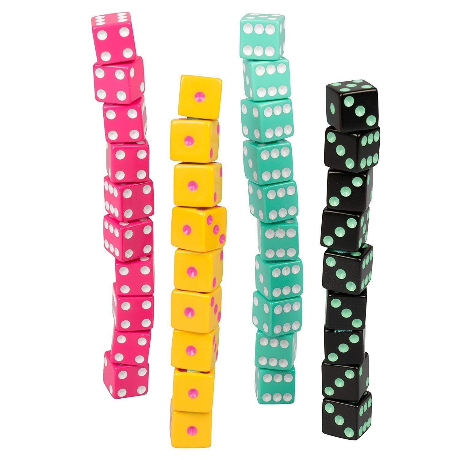 TENZI Dice Party Game - A Fun, Fast Frenzy for The Whole Family - 4 Sets of 10 Colored Dice with Storage Tube - Colors May Vary