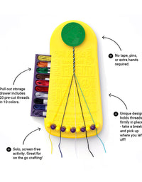Choose Friendship, My Friendship Bracelet Maker, 20 Pre-cut Threads (Craft Kit / Kids Jewelry Kit)
