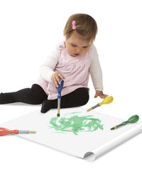 Melissa & Doug Jumbo Brush Set - 4-Pack, Paintbrushes in Red, Blue, Green, Yellow
