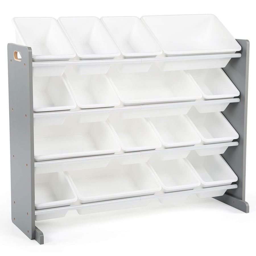 Humble Crew Supersized Wood Toy Storage Organizer, Extra Large, Grey/White