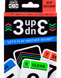 3UP 3DOWN Card Game for Families, Kids, Teens, Adults, 2-6 Players per Deck, Stocking Stuffer
