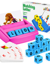 LIWIN LET'S GO! Learning Games for Kids Age 3-8, Matching Letter Game for Kids Toys Ages 3-8 Educational Toys for 3-8 Year Olds Boys Girls Christmas Birthday Gifts for 3-8 Year Olds Boys Girls Blue

