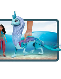 Disney's Raya and The Last Dragon Color Splash Raya and Sisu Dragon, Water Toy for Kids 3 and Up
