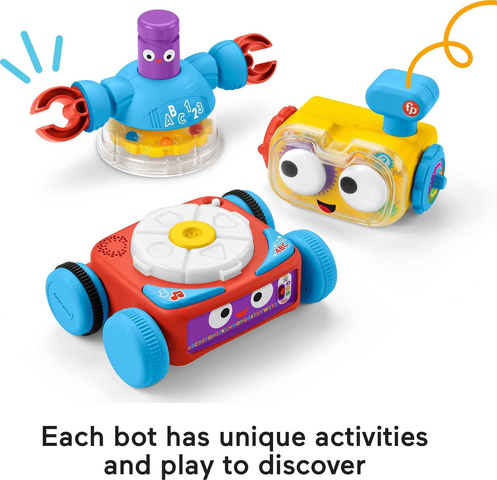 Fisher-Price 4-in-1 Ultimate Learning Bot, Electronic Activity Toy with Lights, Music and Educational Content for Infants and Kids 6 Months to 5 Years