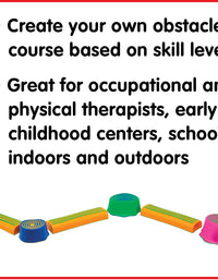 edxeducation Step-a-Trail - 6 Piece Obstacle Course for Kids - Indoor and Outdoor - Build Coordination and Confidence - Physical and Imaginative Play
