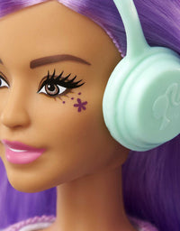 Barbie Career of The Year Music Producer Doll (12-in), Colorful Purple Hair, Trendy Tee, Jacket & Jeans Plus Sound Mixing Board, Computer & Headphone Accessories, Great Toy Gift

