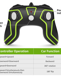 SGILE RC Stunt Car Toy, Remote Control Car with 2 Sided 360 Rotation for Boy Kids Girl, Green
