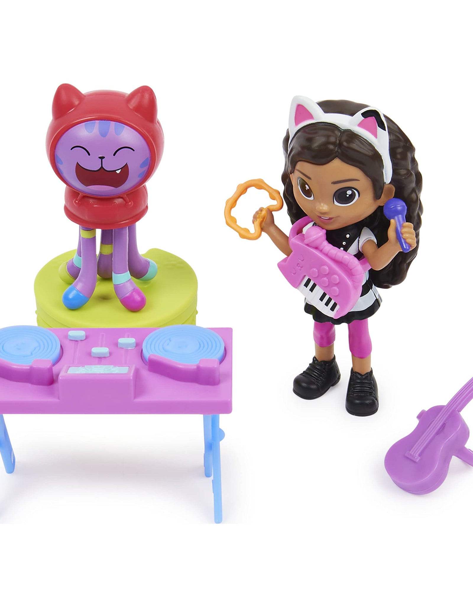 Gabby's Dollhouse, Kitty Karaoke Set with 2 Toy Figures, 2 Accessories, Delivery and Furniture Piece, Kids Toys for Ages 3 and up