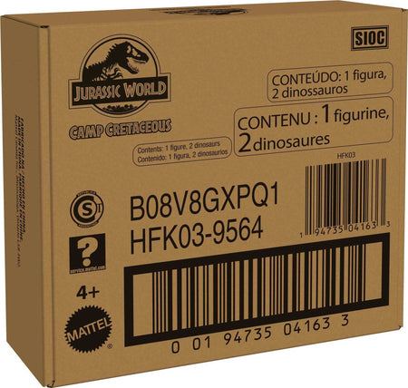 Jurassic World Darius Storypack with 3 Action Figures, Darius, Velociraptor Blue & Ankylosurus Bumpy, Camp Cretaceous Authentic Decoration & Movable Joints [Amazon Exclusive]