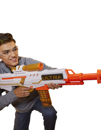 NERF Ultra Pharaoh Blaster with Premium Gold Accents, 10-Dart Clip, 10 Ultra Darts, Bolt Action, Compatible Only Ultra Darts
