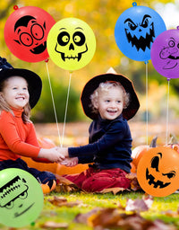36 PCS Halloween Punch Balloons for Kids Halloween Favors Party Game Decoration Supplies, Halloween Balloons for Halloween Prize Game Rewards, Trick or Treat Toys, School Classroom Game
