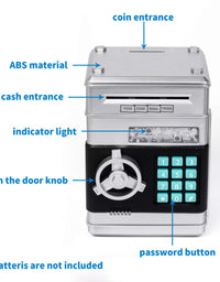 Refasy Piggy Bank Cash Coin Can ATM Bank Electronic Coin Money Bank for Kids-Hot Gift
