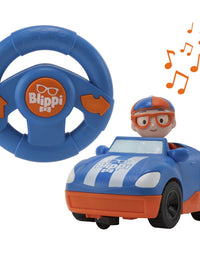 Blippi Racecar - Fun Remote-Controlled Vehicle Seated Inside, Sounds - Educational Vehicles for Toddlers and Young Kids
