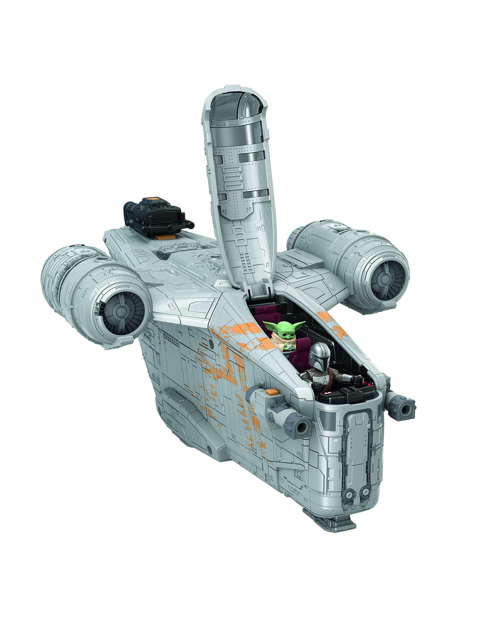 Star Wars Mission Fleet The Mandalorian The Child Razor Crest Outer Rim Run Deluxe Vehicle with 2.5-Inch-Scale Figure, for Kids Ages 4 and Up,F0589