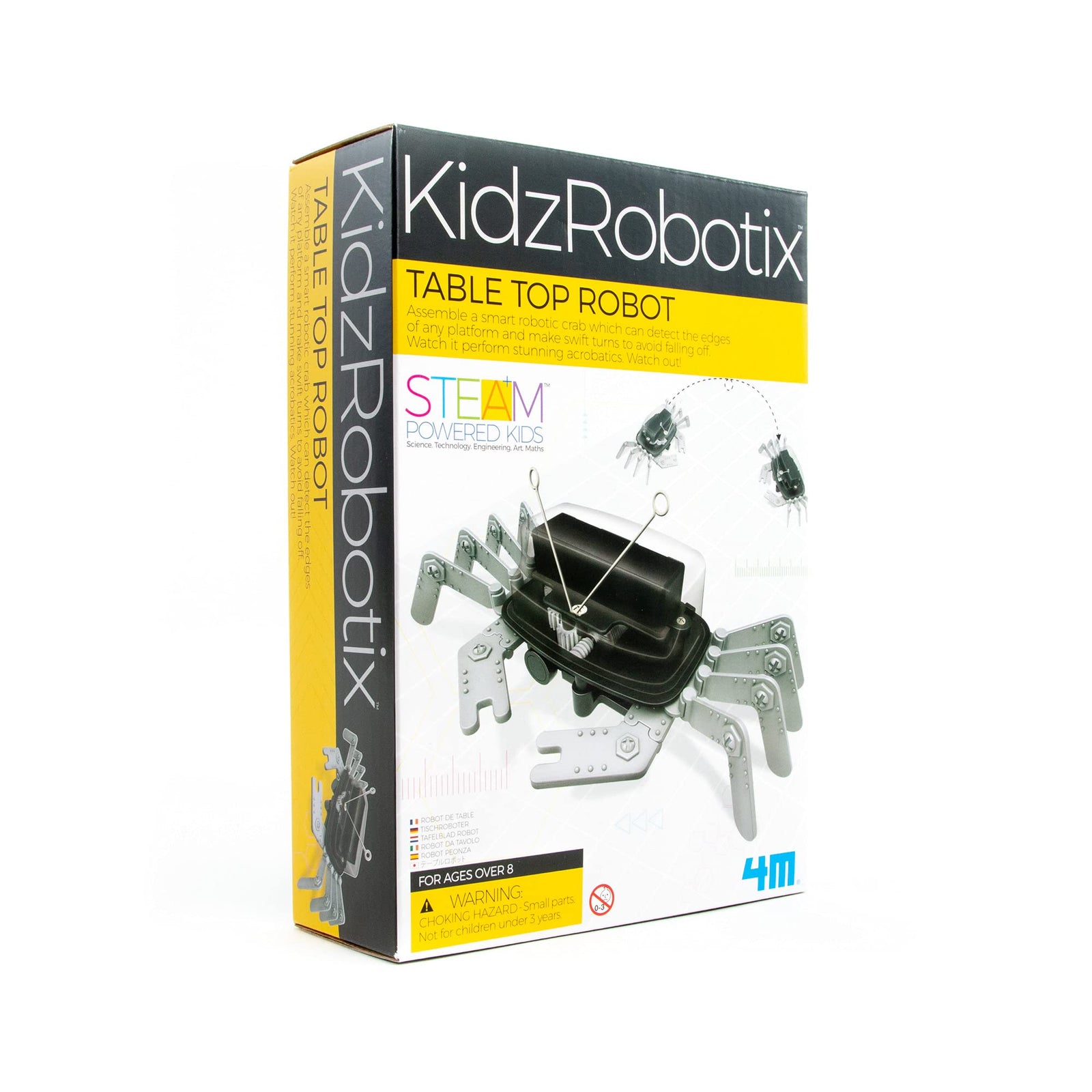 4M 5576 Table Top Robot - DIY Robotics Stem Toys, Engineering Edge Detector Gift for Kids & Teens, Boys & Girls (Packaging May Vary)