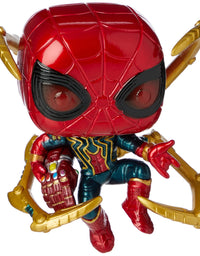 Funko Pop! Marvel: Avengers Endgame - Iron Spider with Nano Gauntlet, Multicolor (45138),3.75 inches
