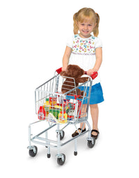 Melissa & Doug Toy Shopping Cart With Sturdy Metal Frame
