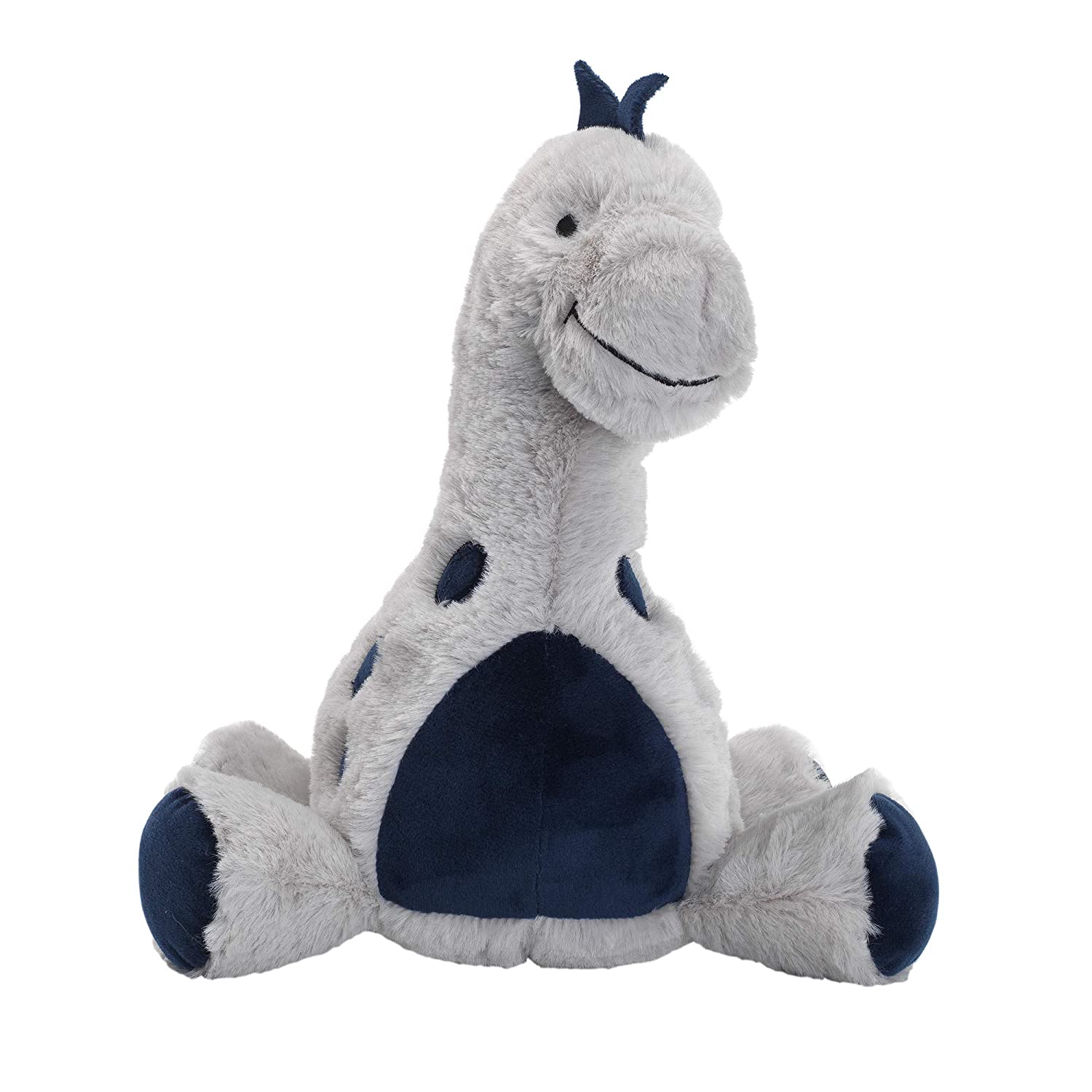 Lambs & Ivy Baby Dino Blue/Gray Plush Dinosaur Stuffed Animal Toy - Spike