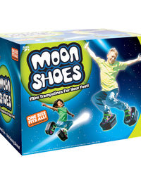 Big Time Toys Moon Shoes Bouncy Shoes, Mini Trampolines For your Feet, One Size, Black, New and improved, Bounce your way to fun, Very durable, No tool assembly, Athletic development, up to 160 lbs
