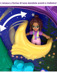 Polly Pocket Pocket World Owlnite Campsite Compact with Fun Reveals, Micro Polly and Shani Dolls, Boat and Sticker Sheet for Ages 4 and Up [Amazon Exclusive]
