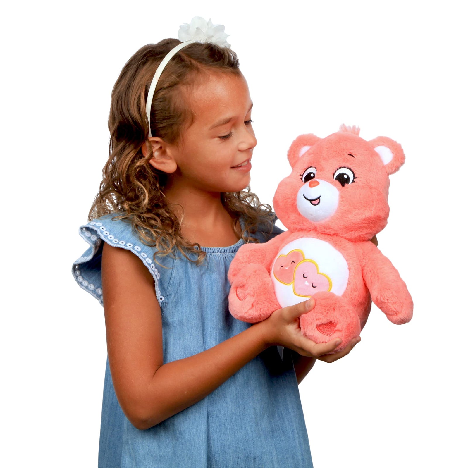 Care Bears 22084 14 Inch Medium Plush Love-A-Lot Bear, Collectable Cute Plush Toy, Cuddly Toys for Children, Soft Toys for Girls and Boys, Cute Teddies Suitable for Girls and Boys Aged 4 Years +