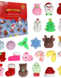 Christmas Advent Calendar 2021 for Kids, 24 pcs Squishy Fidget Toys Advent Calendar for Christmas Countdown Xmas Gift for Toddler Boys and Girls Birthday Holiday Party Christmas
