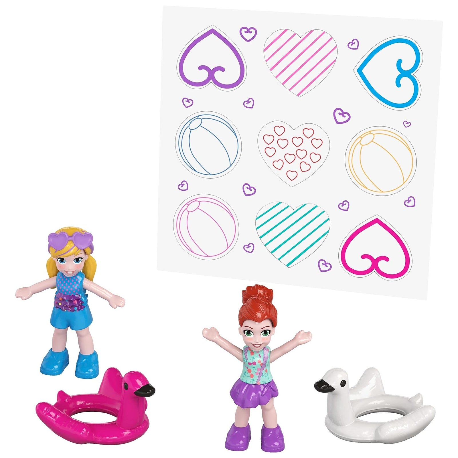 Polly Pocket Pocket World Flamingo Floatie Compact with Surprise Reveals, Micro Dolls & Accessories [Amazon Exclusive]